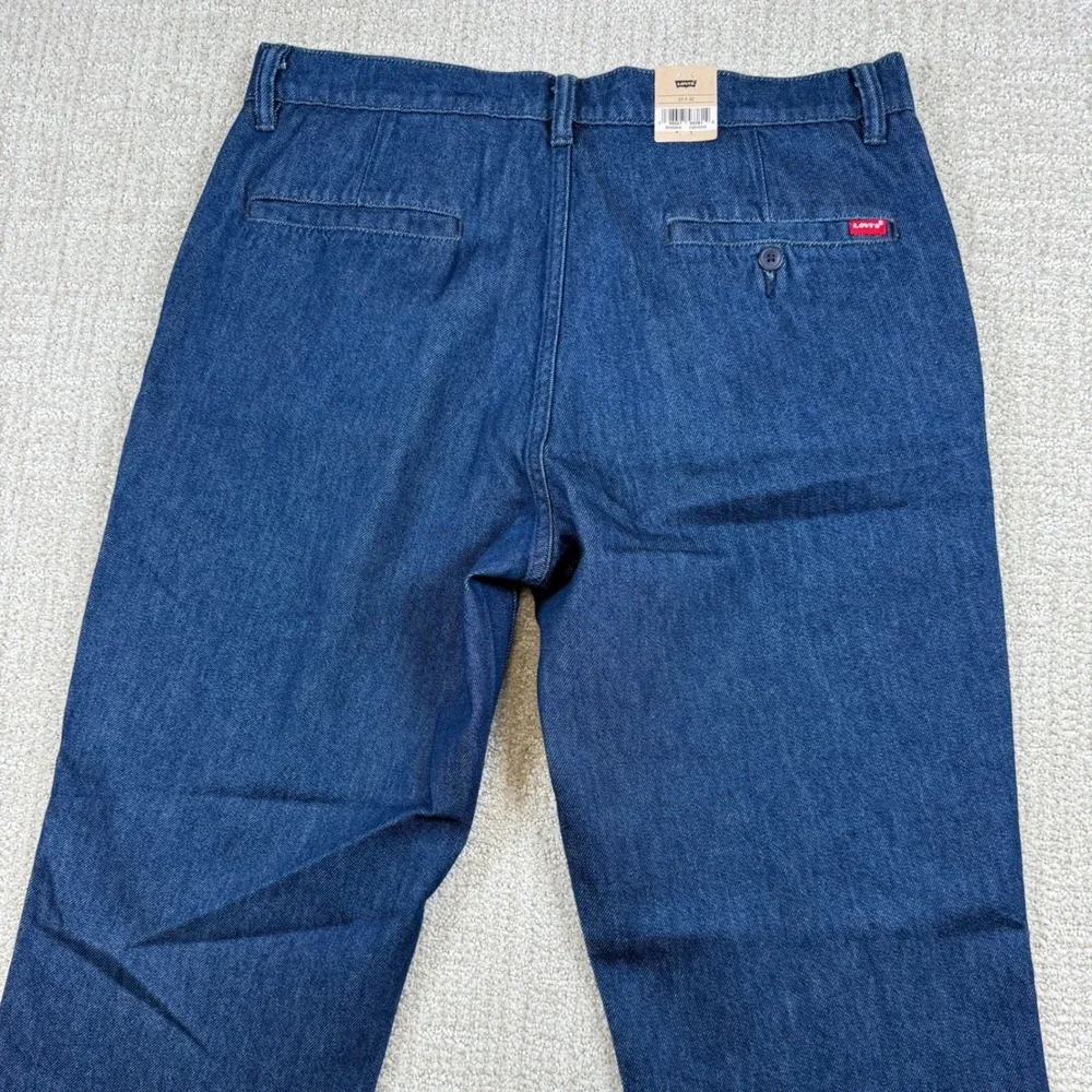 NEW Levi's Mens 33x32 XX Chino Relaxed Straight Lightweight Blue Denim Pants